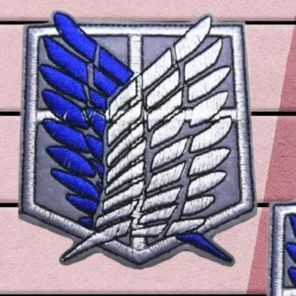 2PCS Easy Iron On Patches Attack Titan Anime Manga Appliques Embroidered Canvas - Picture 2 of 3